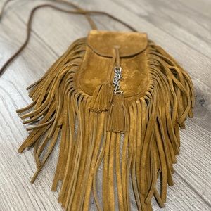 YSL Suede Super Mini Fringe Crossbody